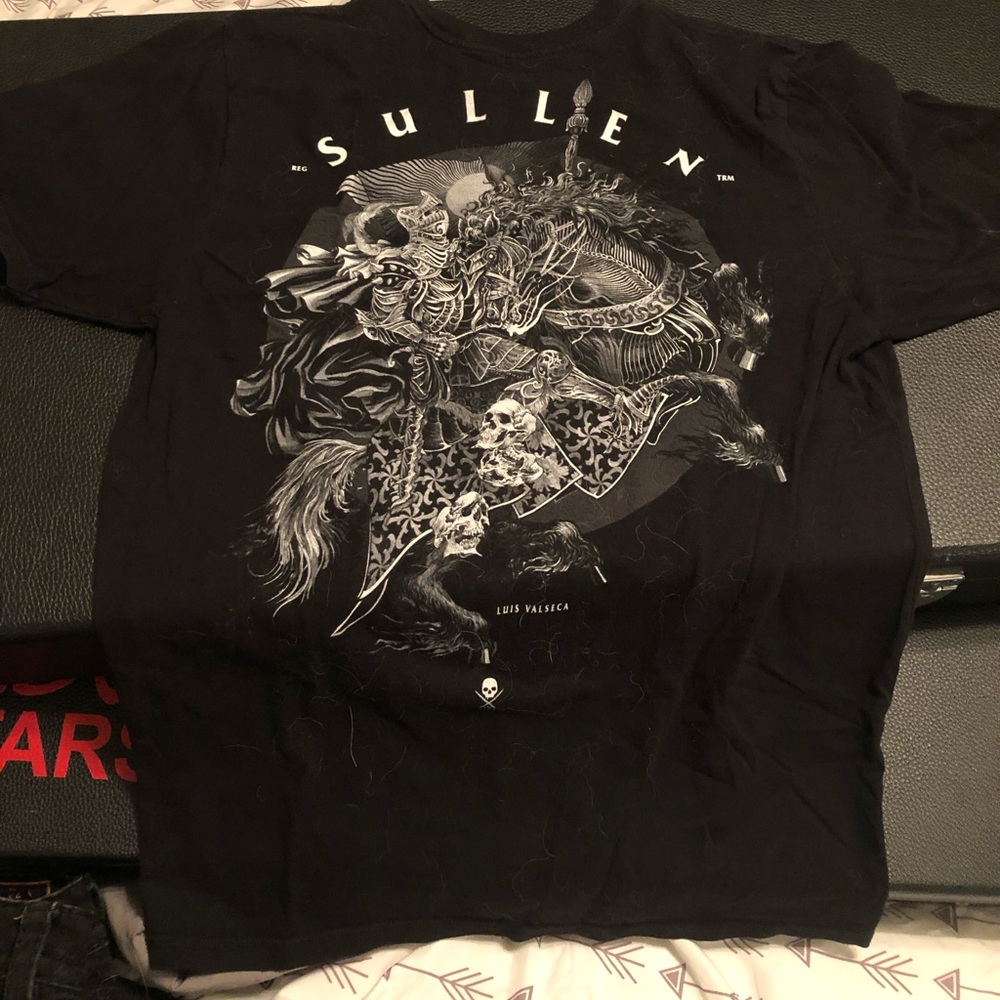 Black Sullen Skull rider shirt